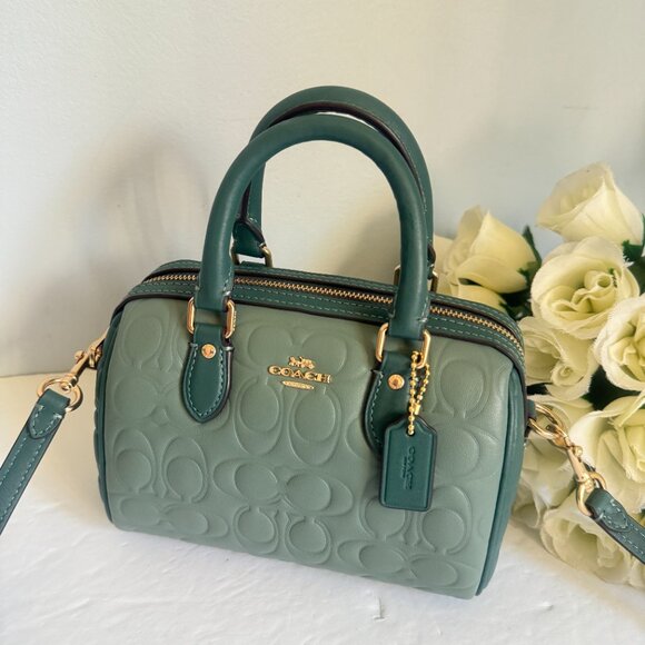 coach Mini Rowan Crossbody Bag In Blocked Signature Leather cy744 - Picture 3 of 7